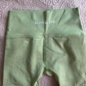 Alphalete Light Green Ribbed Leggings